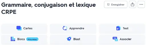 Quiz écrit français - CRPE